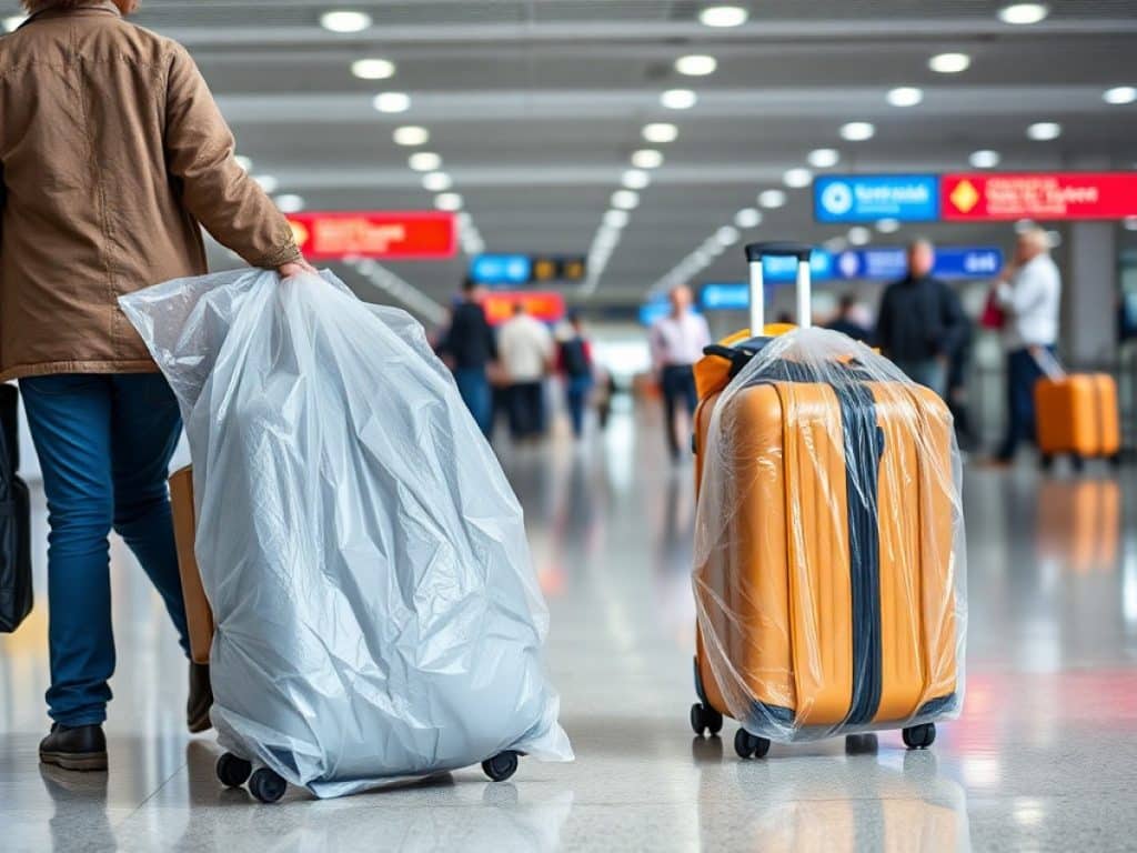 Am Flughafen: Warum Sie Ihr Gepäck in Folie einwickeln sollten