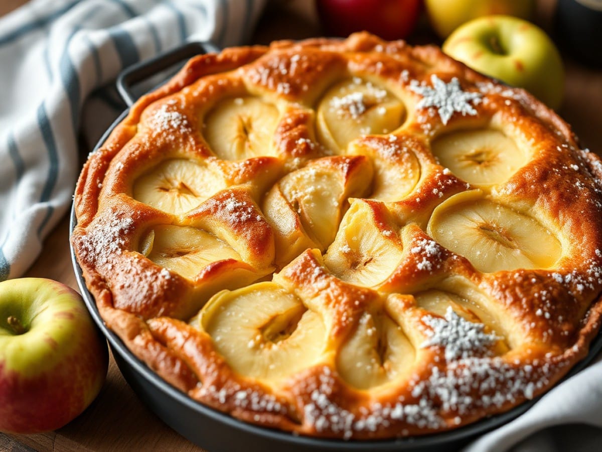 Kein Backblech nötig: Dieser Apfelkuchen gelingt komplett in der Pfanne