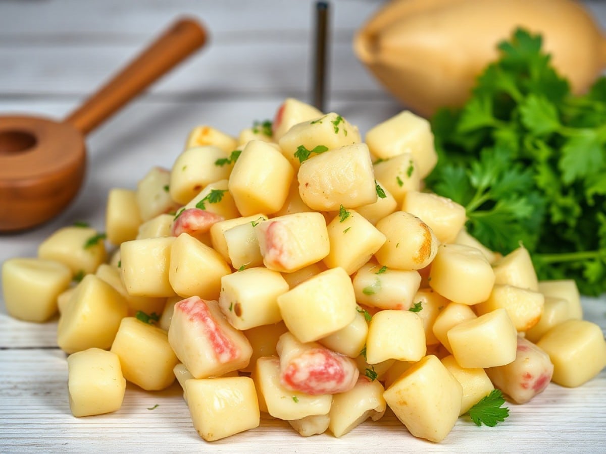 Viele kennen den Trick nicht: Eine Zutat verändert Kartoffelsalat komplett